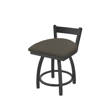 Holland Bar Stool Co 18" Low Back Swivel Vanity Stool, Pewter Finish, Graph Chalice Seat 82118PW019